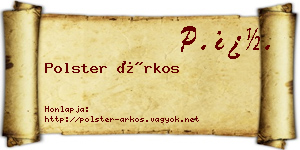 Polster Árkos névjegykártya
